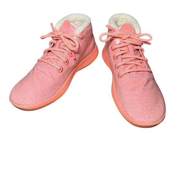 Allbirds NWB Wool Runner Up Mizzle Fluffs High Tops Fleece Lined Pink Size 9 - Picture 5 of 10